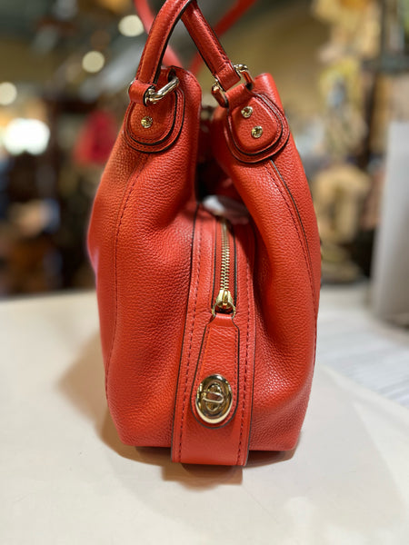 Coach Orange Red “Edie” Handbag