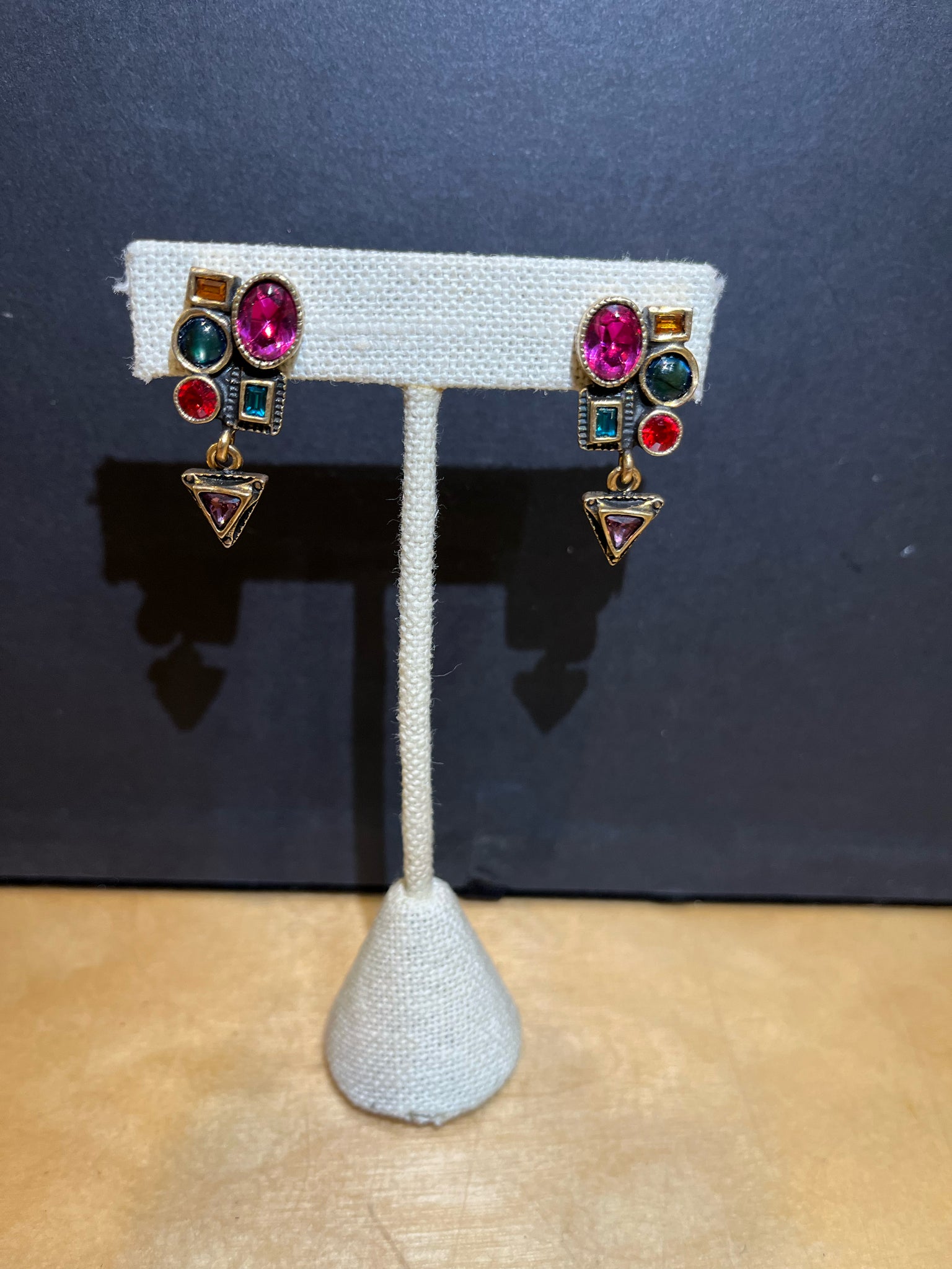 Patricia Locke Multi-color Clip On Earrings