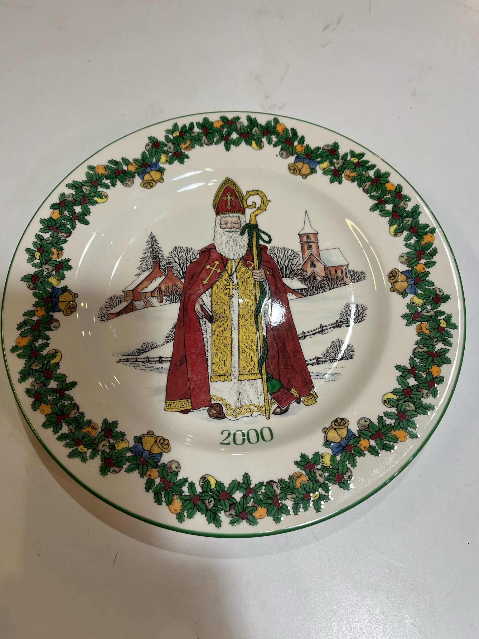 Spode Santas Around the World “St. Nicholas” Plate