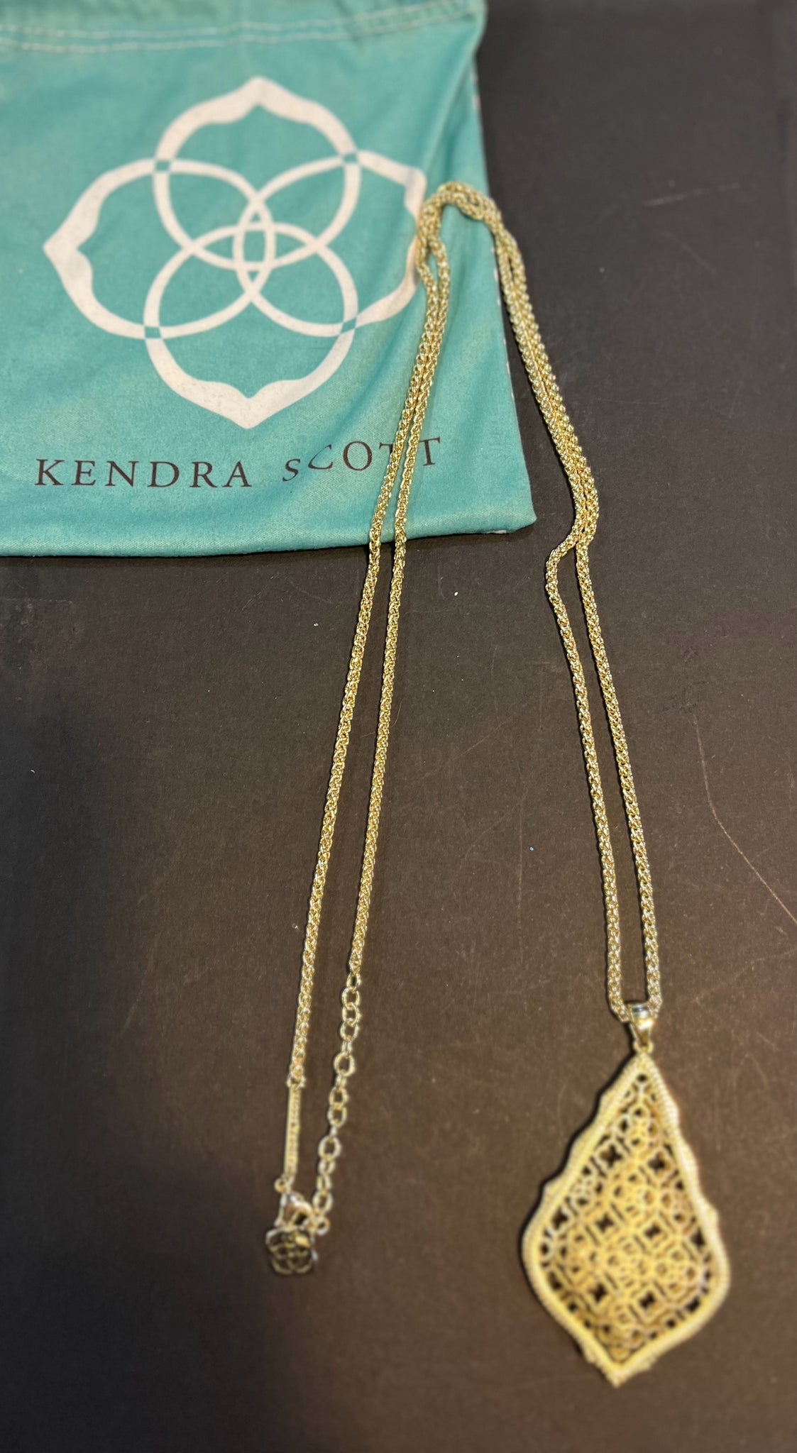 Kendra Scott "Aiden" Gold-Tone Long Pendant Necklace
