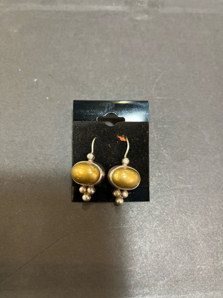 Retired Silpada Sterling Silver & Brass Victorian Style Earrings