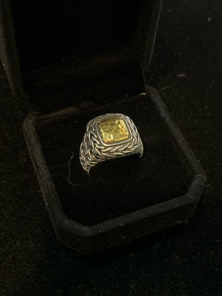 John Hardy 22k Gold Hammered Ring