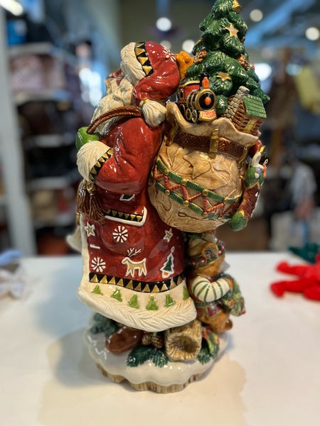 Fitz & Floyd Christmas "Lodge Santa" Staute