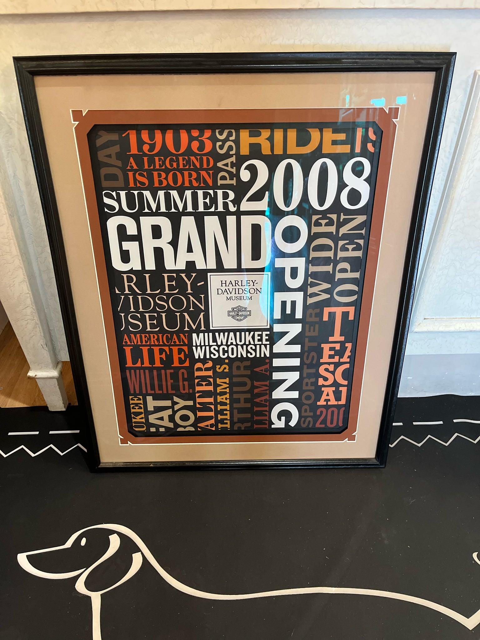Framed Harley-Davidson Limited Editon Grand Opening Poster Art