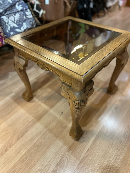 Glass Inlay End Table