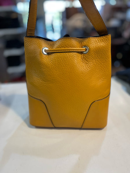 Michael Kors Mustard Draw String Crossbody