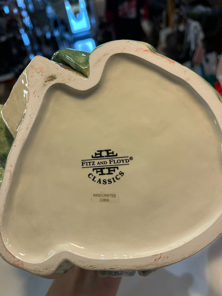 Fitz & Floyd "Gregorian Green Santa" Teapot