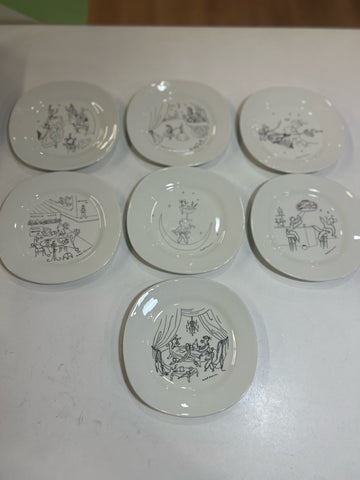 Vintage Poodlemania Hubert Harmon Atlas Decorative Plate Set