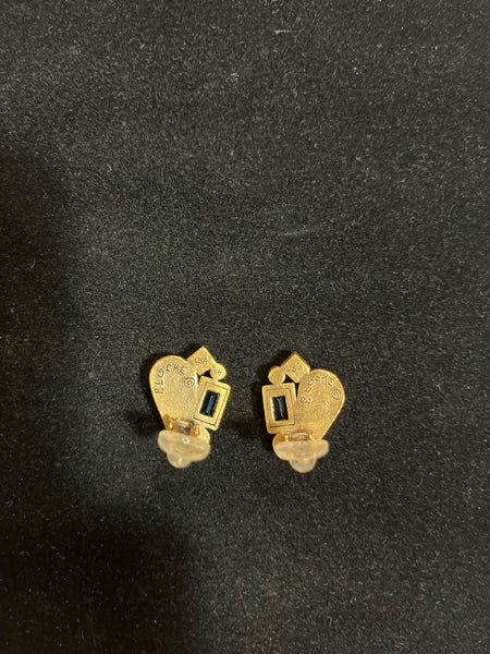 Patricia Locke Multi-color Stone Clip-On Earrings