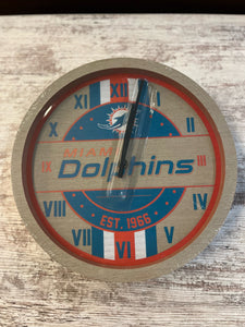 Miami Dolphins Barrel Clock