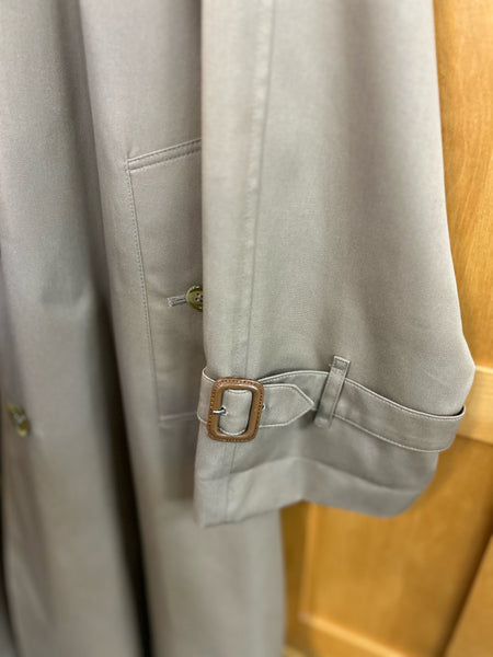 Burberry Tan Double Breasted Wool & Camel Hair Trench Coat