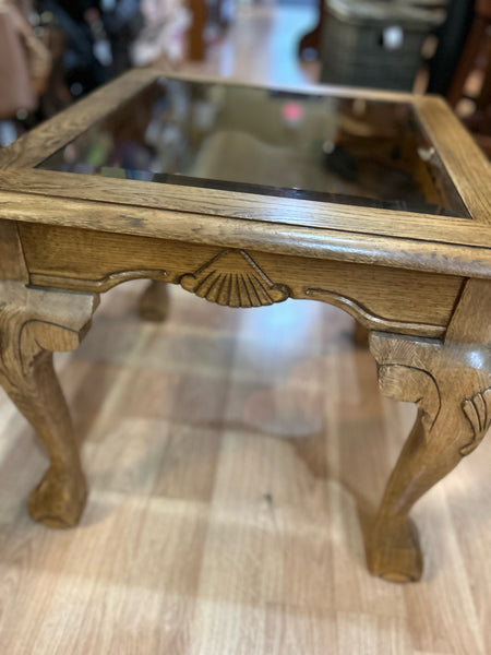 Glass Inlay End Table