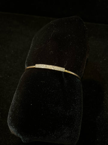 Pave Diamond 14k over SS cuff