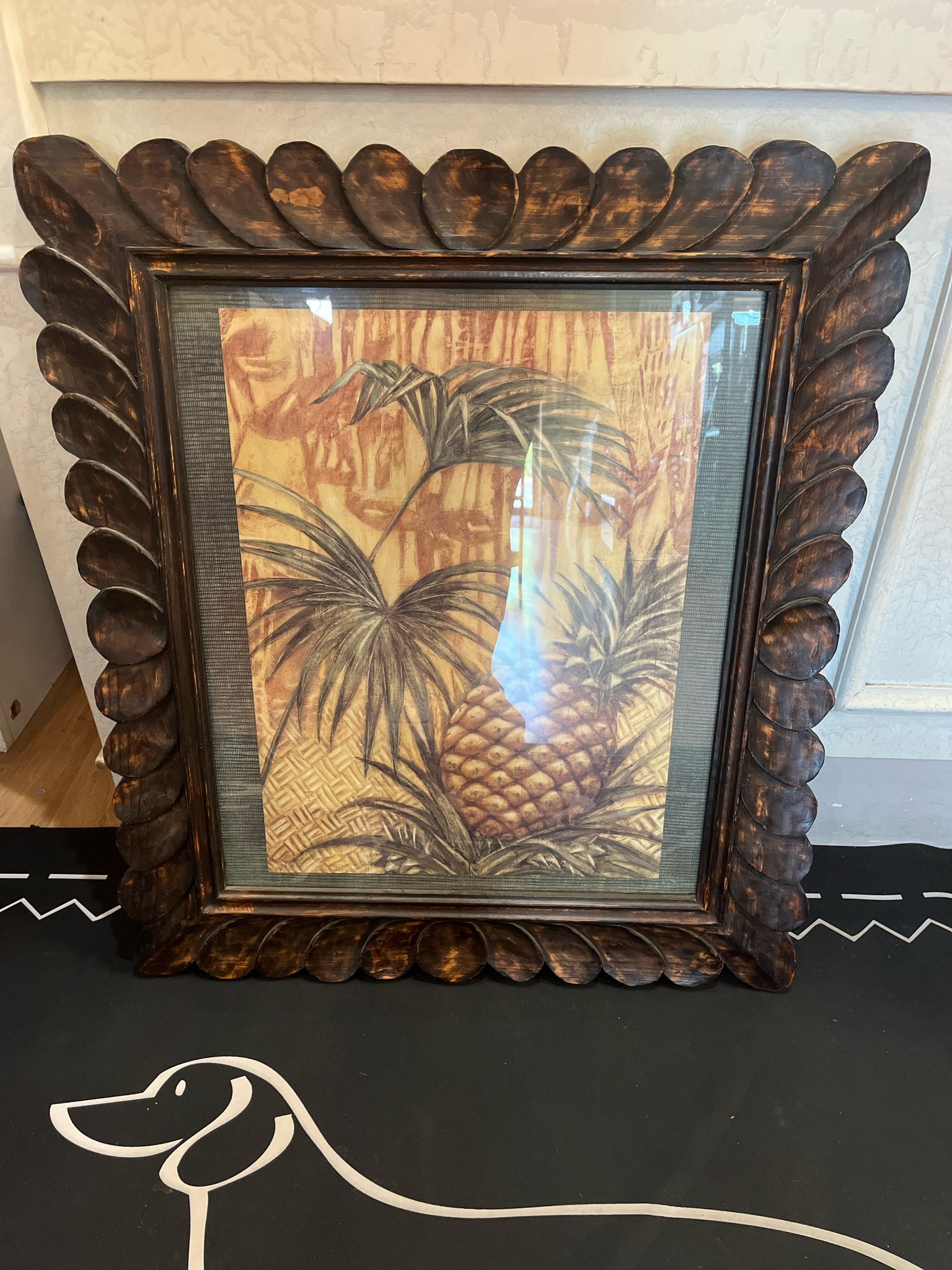 Framed Pineapple Art