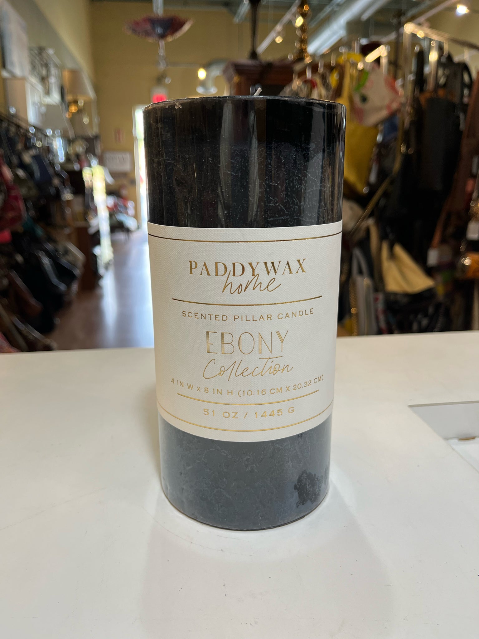 Paddywax Ebony Pillar Candle