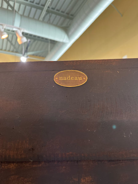 Nadeau Tall Black Glass Door Cabinet