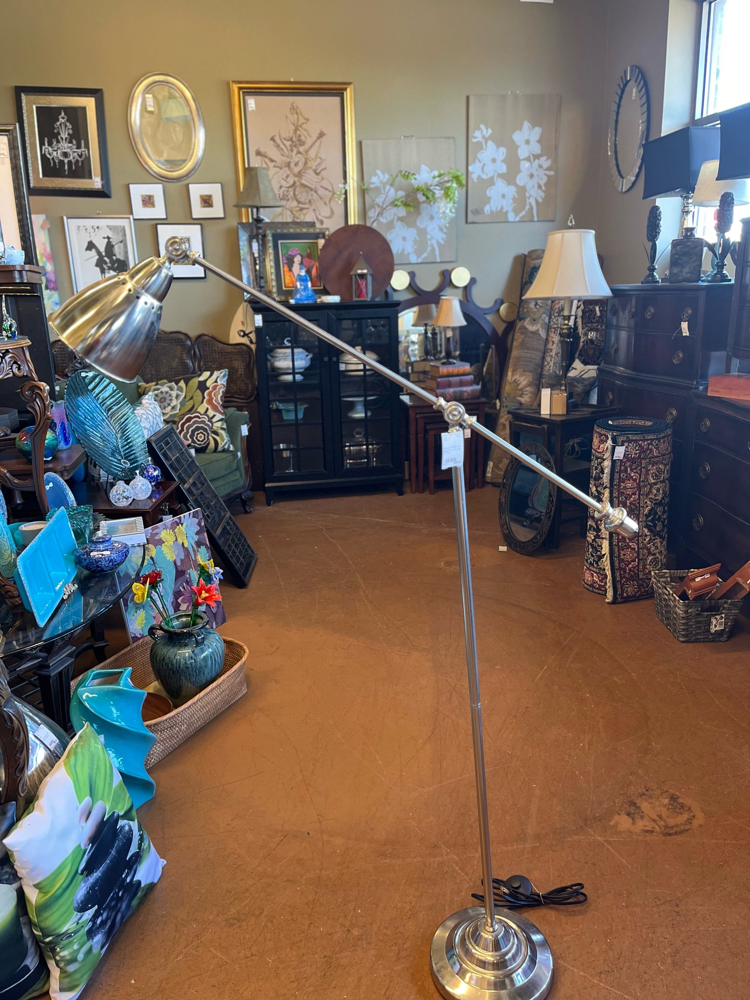 Silver Floor Lamp