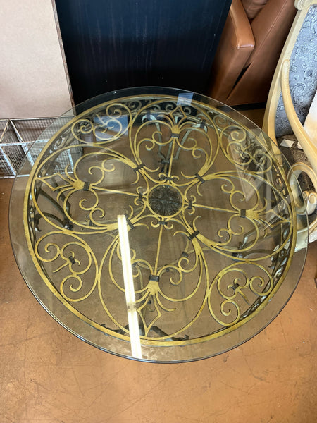 Round Glass Top Coffee Table