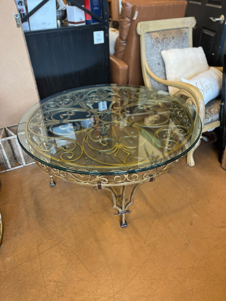 Round Glass Top Coffee Table