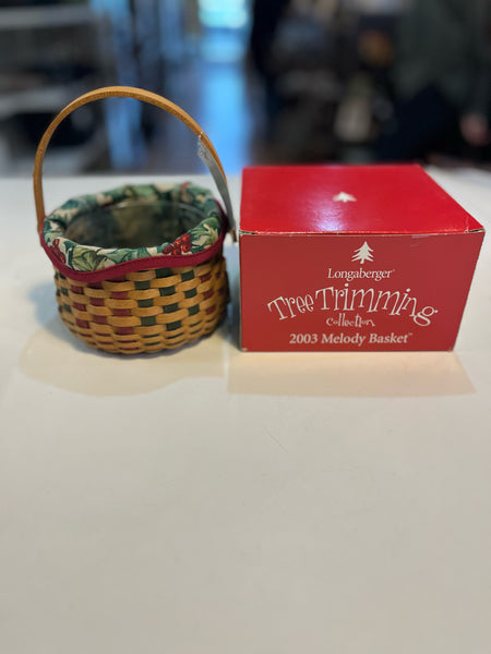 Longaberger "Tree Trimming" Melody Basket