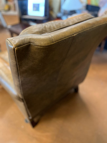 Brown Leather & Studded Detail Recliner