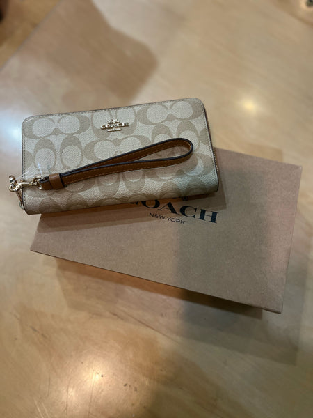 Coach Khaki Sig. Wristlet