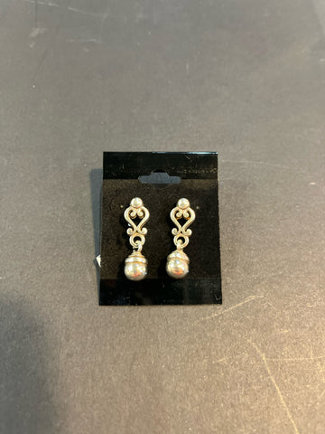 Brighton Silver Ball Drop Earrings