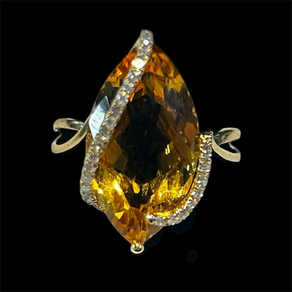 Effy Citrine & Diamond Ring