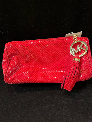 Red Michael Kors Cosmetic Bag