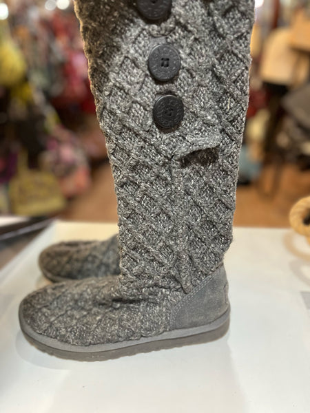 UGG Gray Knit Boots