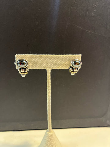 Lagos Caviar 18k & Black Onyx Pearl Earrings