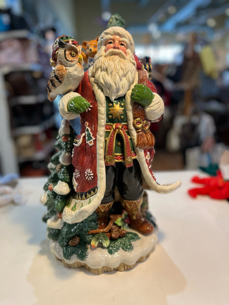 Fitz & Floyd Christmas "Lodge Santa" Staute