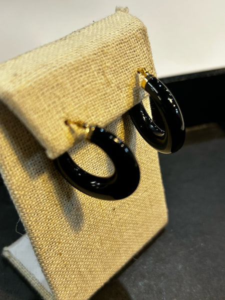 14k Gold & Onyx Earrings