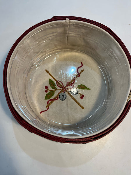 Longaberger “Christmas Collection Drum Basket” Basket