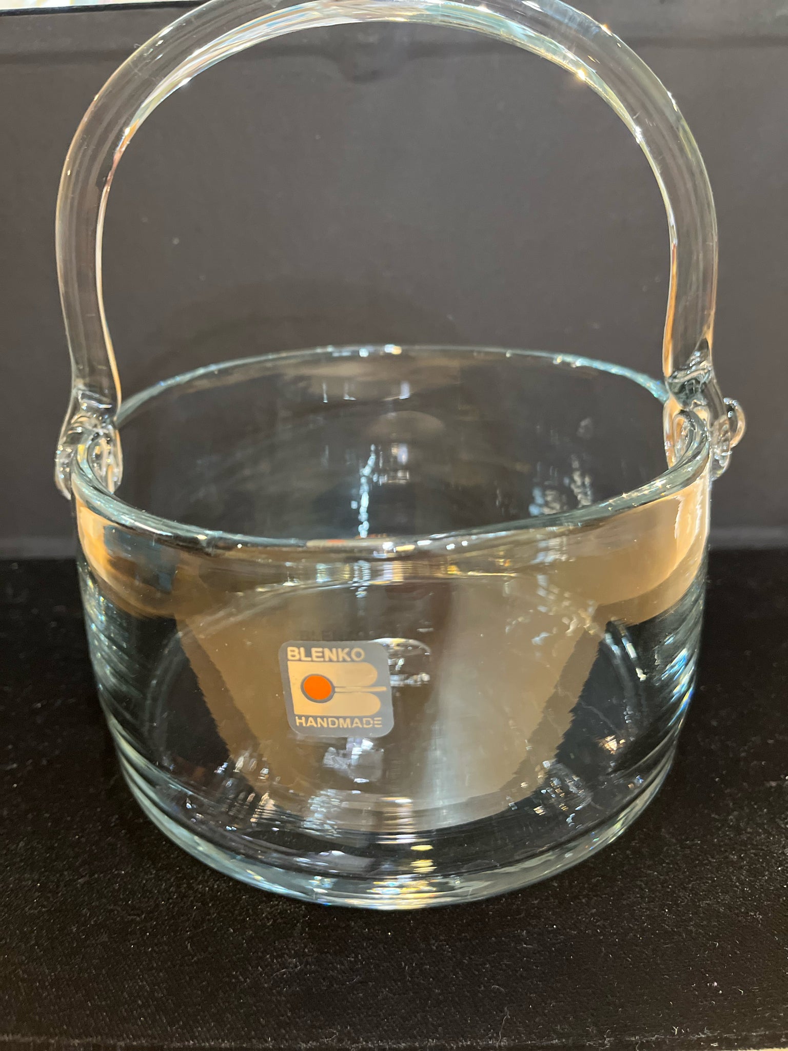 Blenko Clear Glass Pail