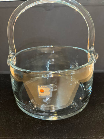 Blenko Clear Glass Pail