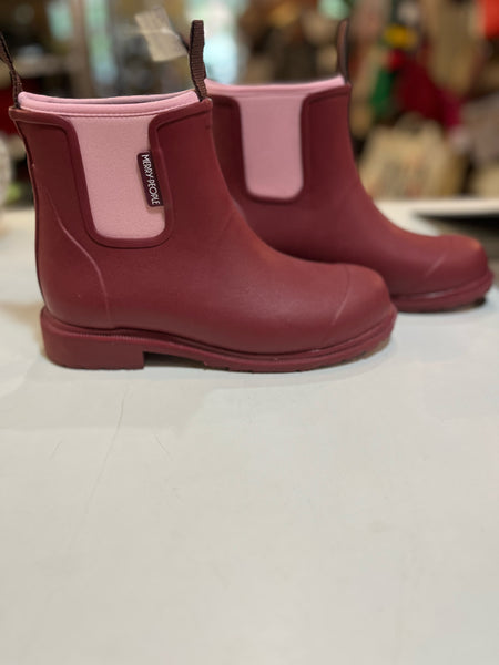 Merry People Maroon Ankle Rain Boots