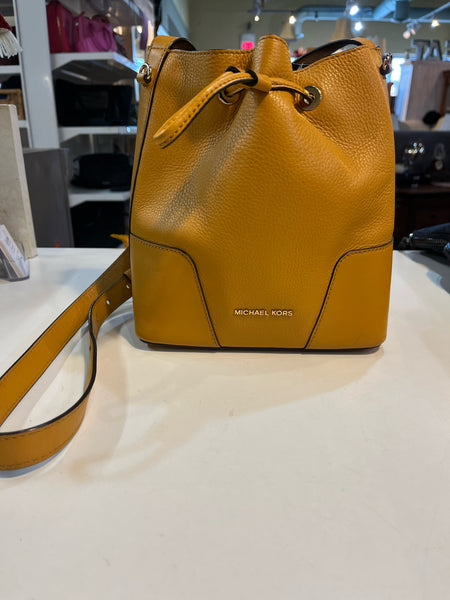 Michael Kors Mustard Draw String Crossbody