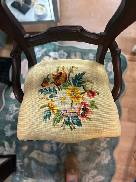 Vintage Needlepoint Chair