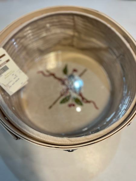 Longaberger XL White Drum Basket