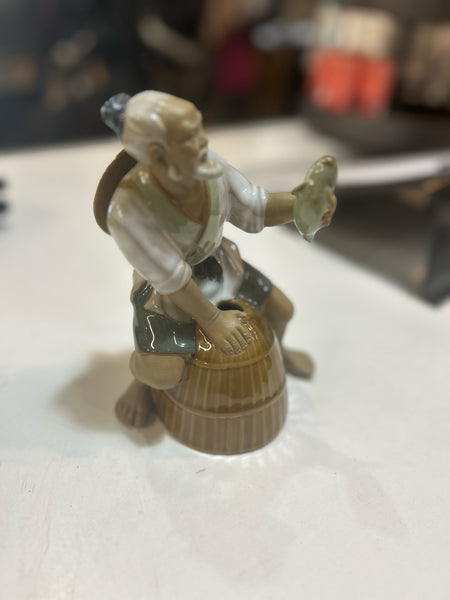 Vintage Shiwan Fisherman Figurine