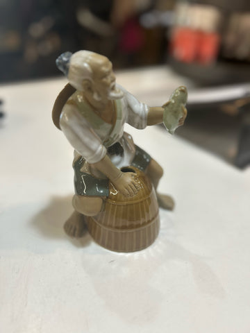 Vintage Shiwan Fisherman Figurine