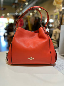 Coach Orange Red “Edie” Handbag