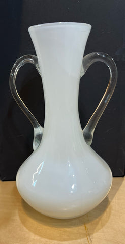 Vintage White Opaline Opalescent Vase