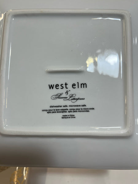 West Elm Bird Plate Set
