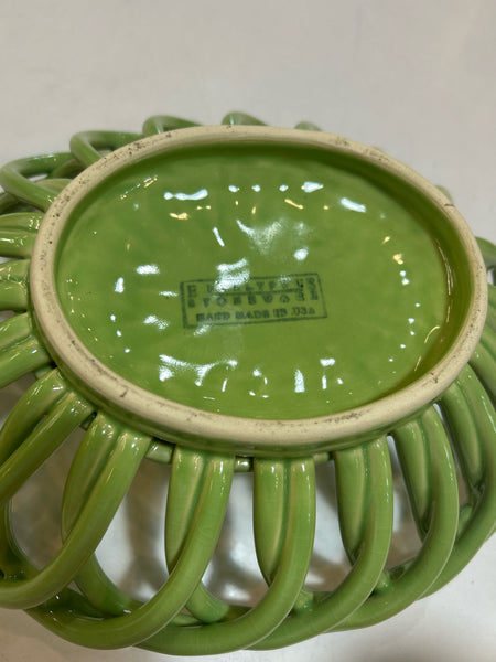 Eucalyptus Green Stoneware Basket