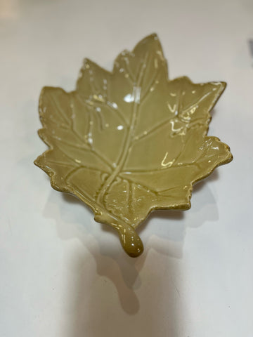Cream Yellow Leaf Bowl