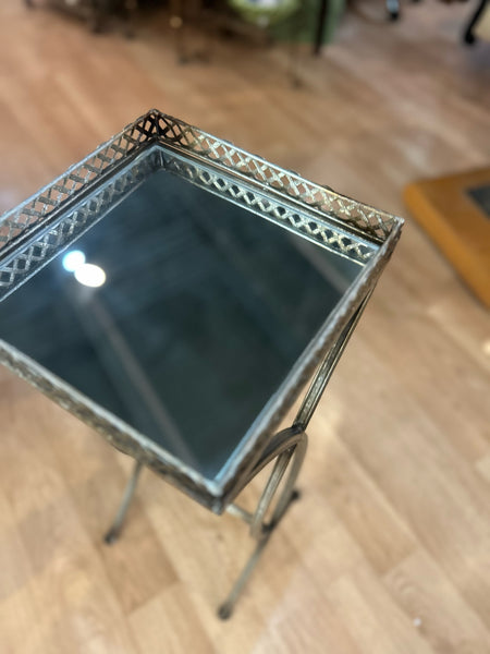 Small Mirrored End Table
