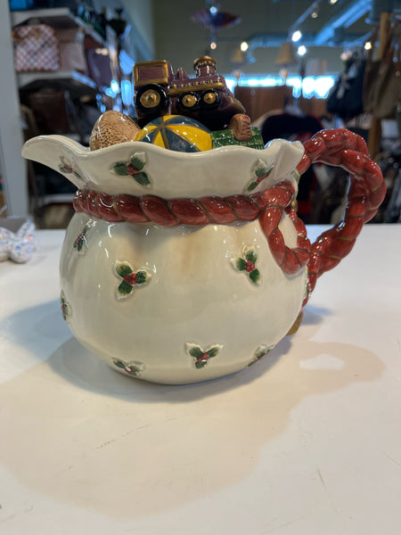 Fitz & Floyd “Old World Santa’s Bag of Toys” Teapot