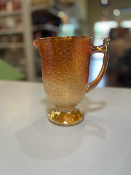 Vintage Jennette Marigold Crackle Pitcher
